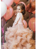 Mauve Velvet Tulle Cloud Flower Girl Dress